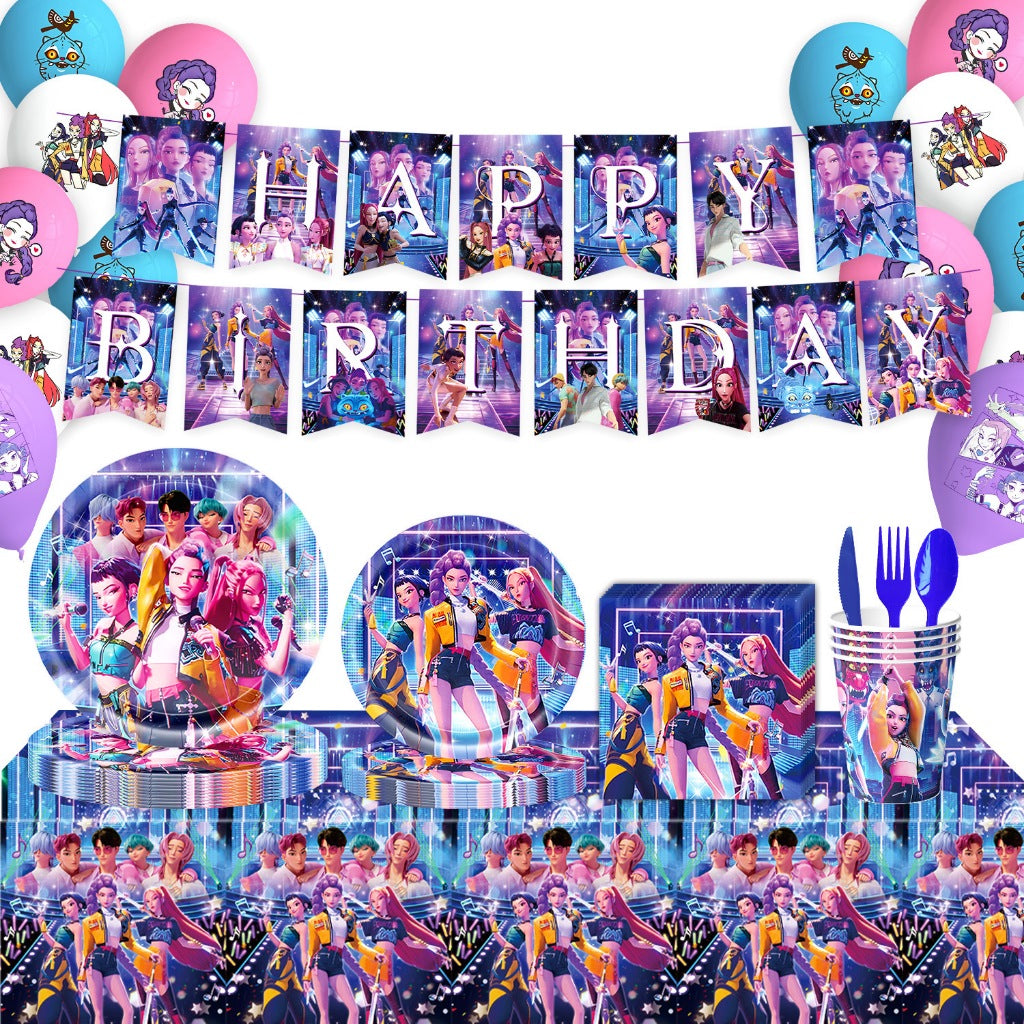 Kpop Demon Hunters Party Supplies SET