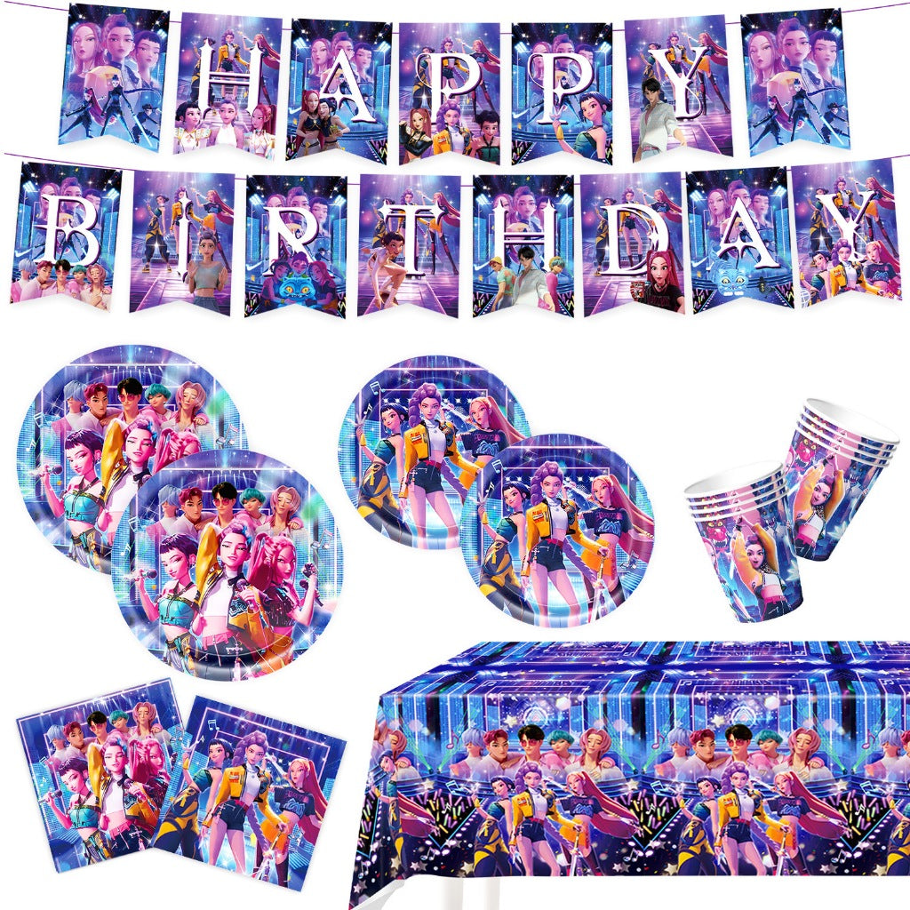 Kpop Demon Hunters Party Supplies SET