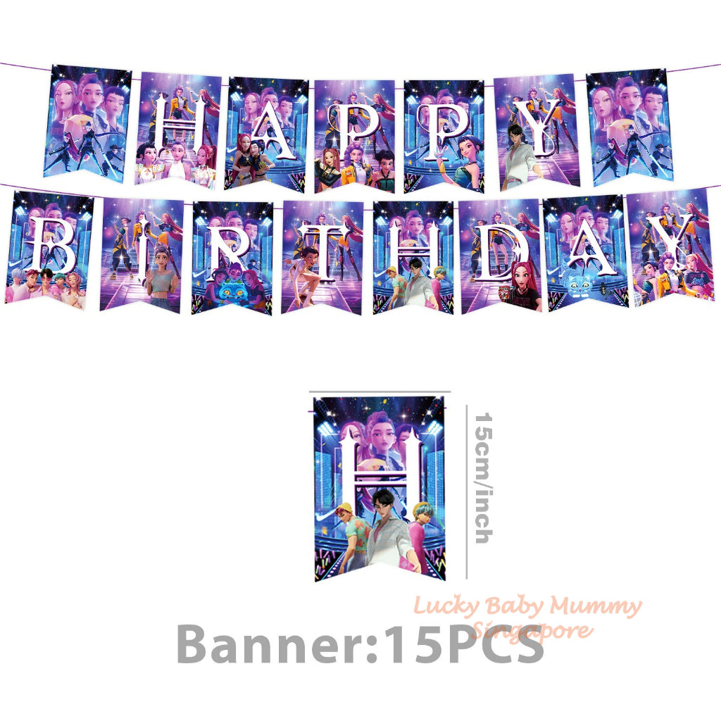 Kpop Demon Hunters Party Supplies SET