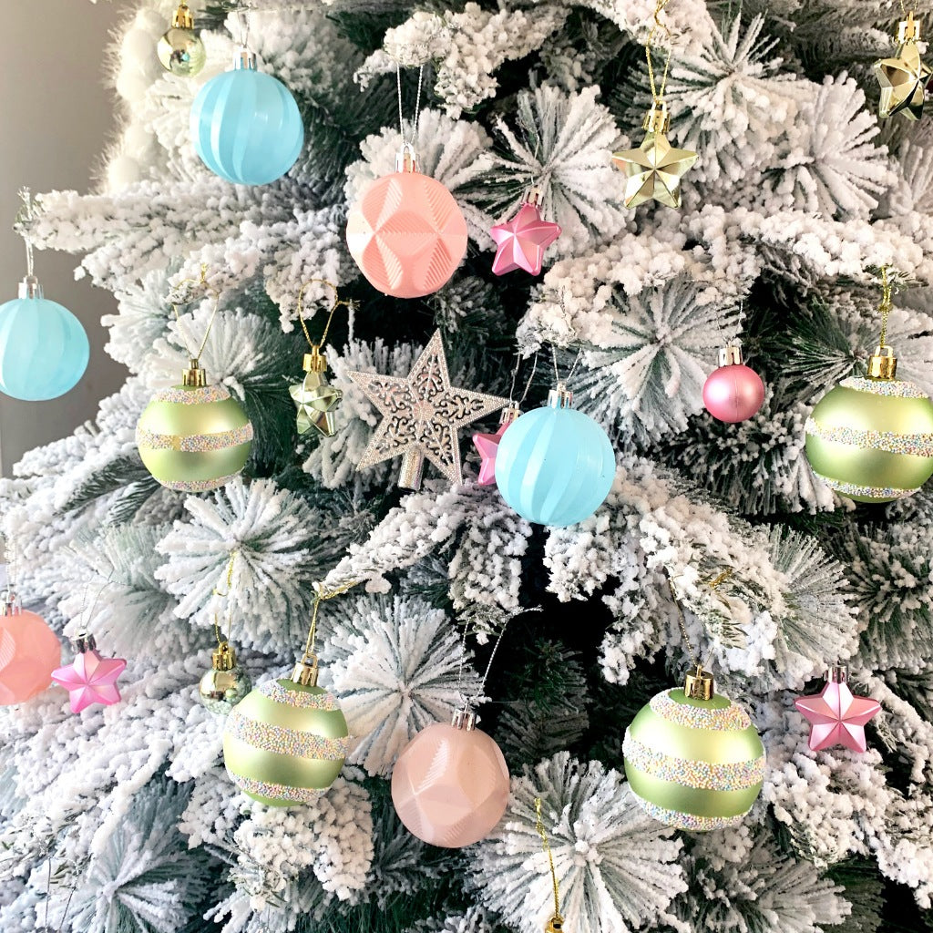2025 Christmas Tree Balls Decorations Accessories Ornaments Lights Xmas Tree Top Star Party Decor