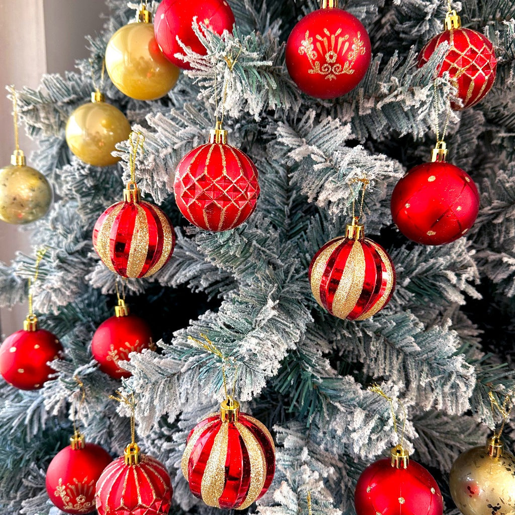 2025 Christmas Tree Balls Decorations Accessories Ornaments Lights Xmas Tree Top Star Party Decor