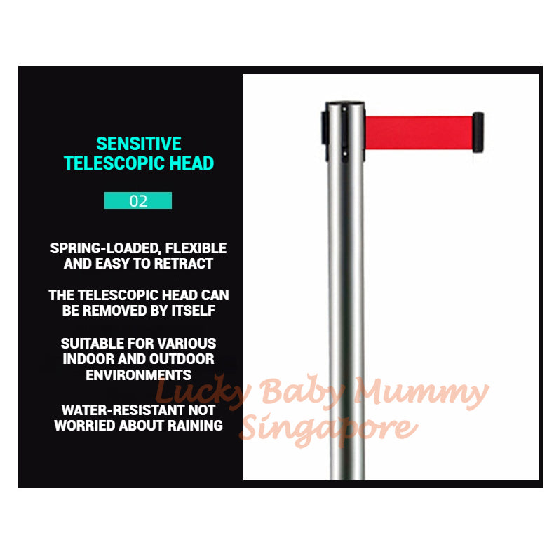 Retractable Queue Pole 2 Meter