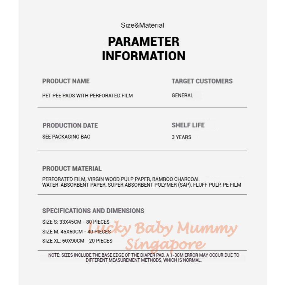 3D Bamboo Charcoal Pet Pee Pads