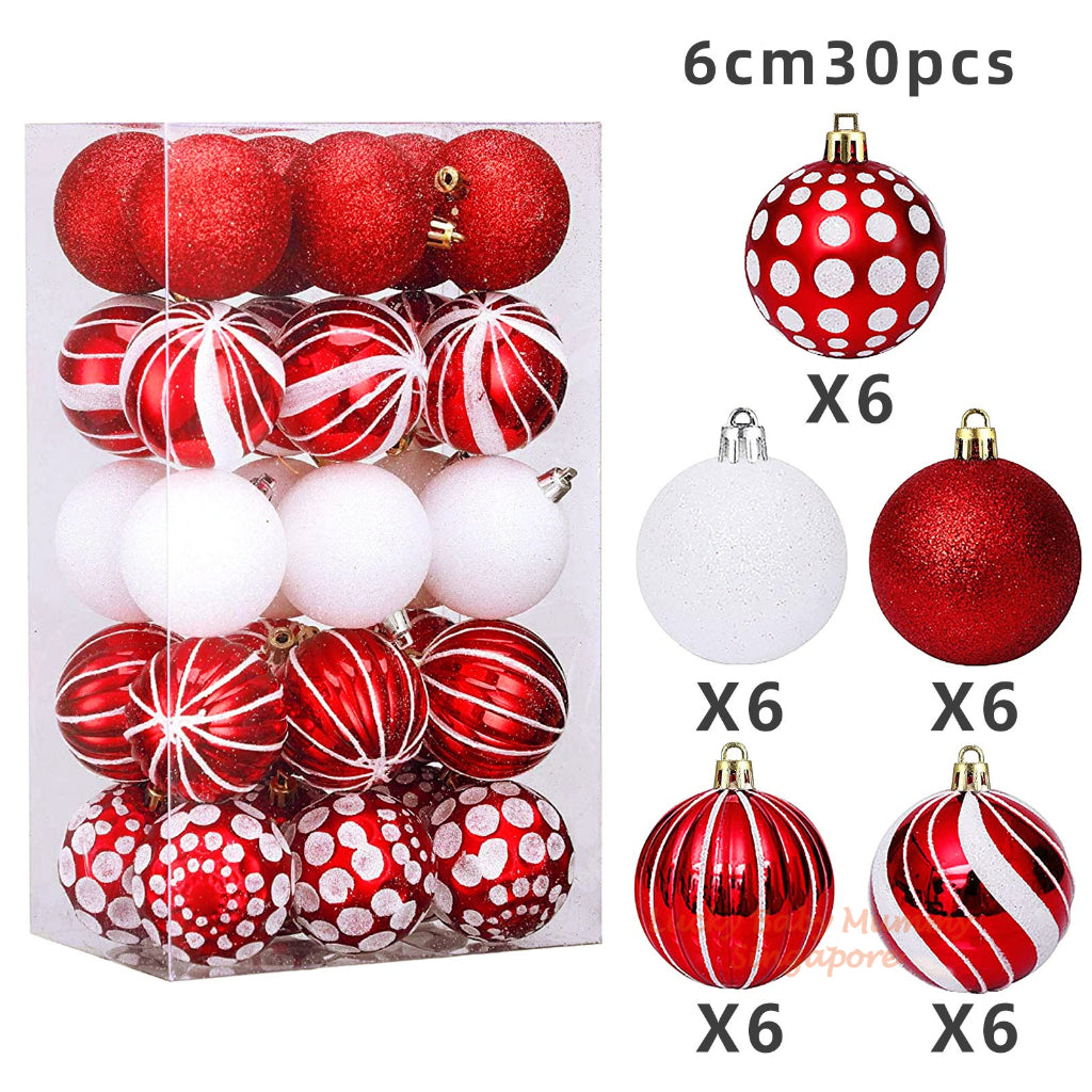 2025 Christmas Tree Balls Decorations Accessories Ornaments Lights Xmas Tree Top Star Party Decor