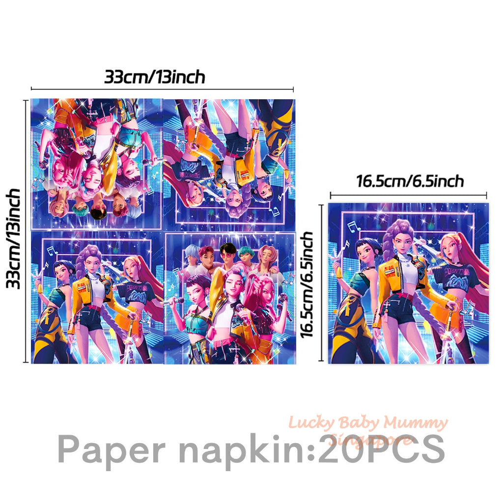 Kpop Demon Hunters Party Supplies SET