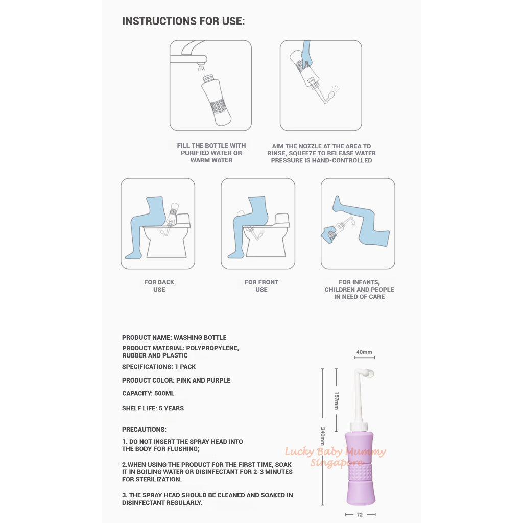 TEN-M JOURNEY Postpartum Wash Bottle 500ml