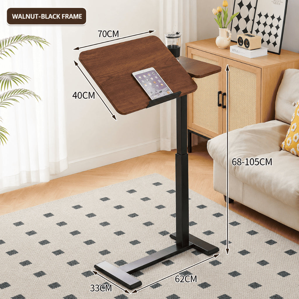 Adjustable Lifting Table - Walnut