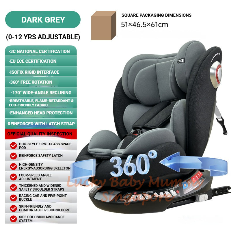 360° Rotating Baby Car Seat