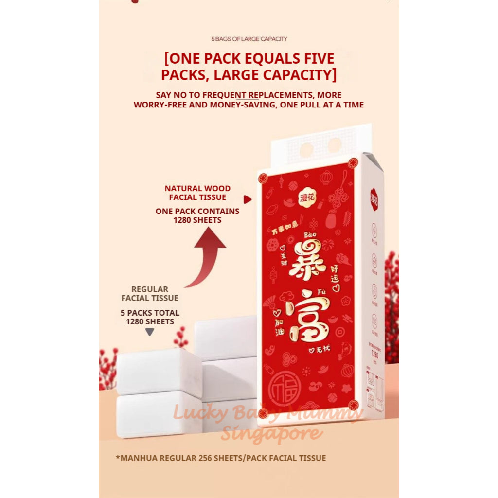 【6 Packs/Box】ManHua 2026 Chinese New Year Hanging Tissue
