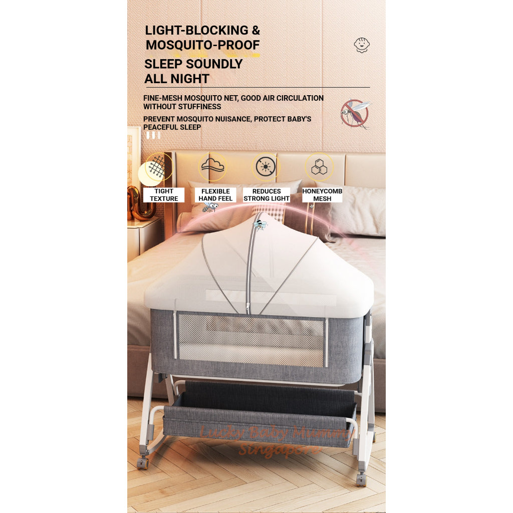 Rocking Baby Cot with Storage