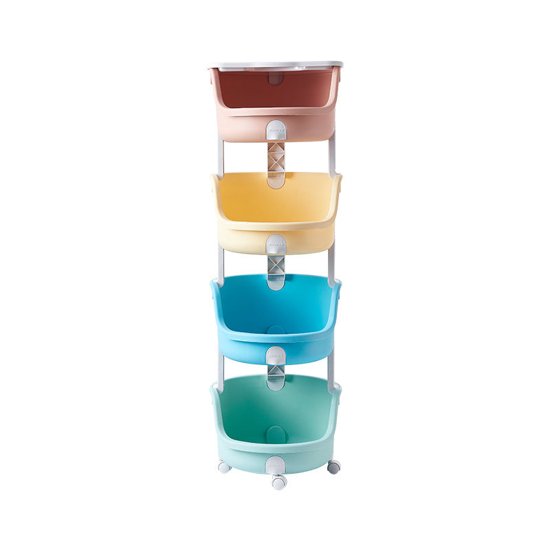 Kids Toy Storage Rack with Wheel