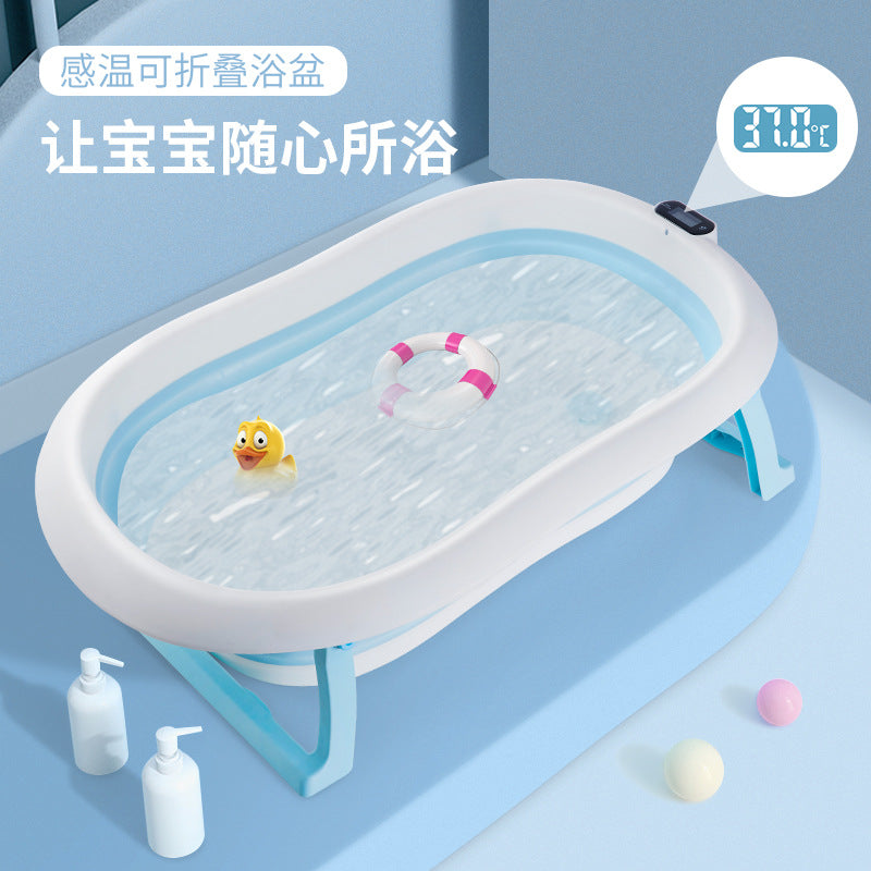 Foldable Baby Bathtub With Thermometer