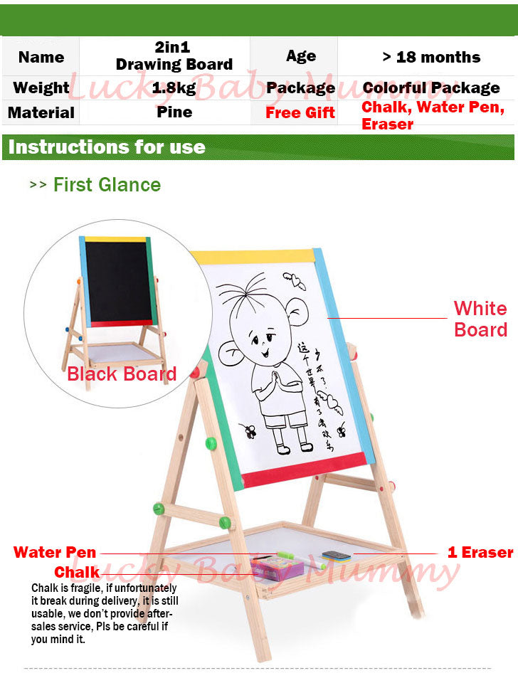 2in1 & 3in1 Multi-Functional Drawing Whiteboard